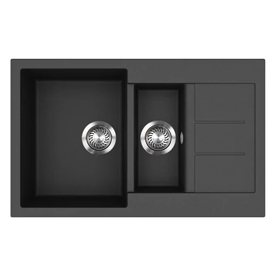 EVIDO CUBO 6 S Compact gránit mosogató, 800 x 500 mm, antracit