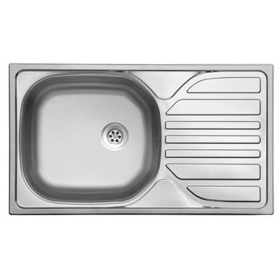 EVIDO BASIC MINI rozsdamentes mosogató,egymedence csepegtetővel, 76x43,5 cm, 1 1/2lefolyógarnitúra