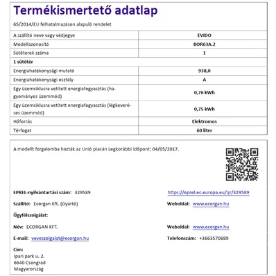 EVIDO RUSTIC-O 60A légkeveréses sütő, grill ,analóg,antracit/bronz