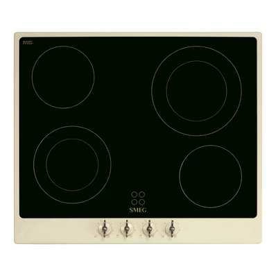SMEG KERÁMIA FŐZŐLAP, Colonial design, 60 cm, 4 főzőzóna, bézs