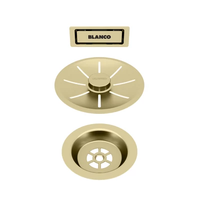 BLANCO InFino szett egy medencés mosogatóhoz, satin gold, lefolyógarnitúrát nem tartalmaz