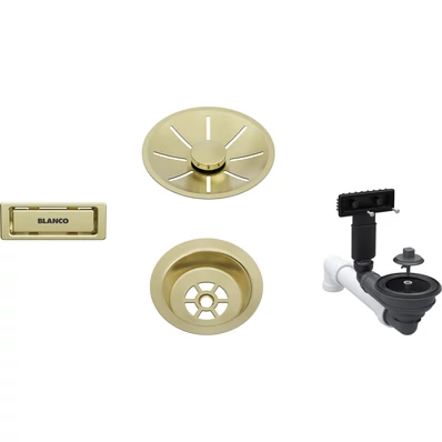 BLANCO InFino lefolyógarnitúra, satin gold, 3 1/2
