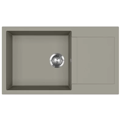 EVIDO Cubo XL 6S compact gránit mosogató, 860 x 500 mm, platina