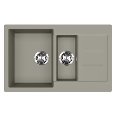 EVIDO Cubo 6S compact gránit mosogató 800x500 platina