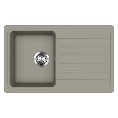 EVIDO Home 45S gránit mosogató, 765 x 460mm, platina
