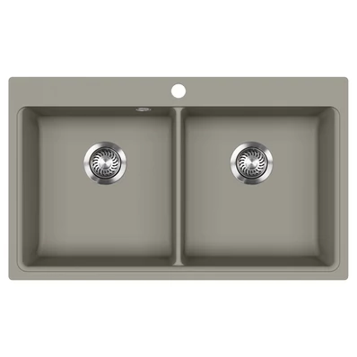 EVIDO QUADRO 9 gránit mosogató, 860 x 510 mm, platina