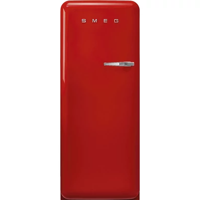 SMEG KOMBINÁLT HŰTŐ ÉS FAGYASZTÓ, retro, 60,1x150 cm, bal oldali pántok, piros