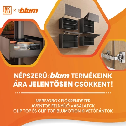 Frissítettük BLUM árainkat – Jelentős csökkenés a Merivobox, felnyílók és pántok terén!