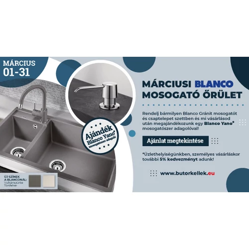 Márciusi blanco mosogató őrület
