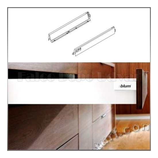 Blum TandemBox Antaro 378N4502SA 68mm Selyemfehér 450mm mélyságű káva Blum TandemBox Antaro 378N4502SA 68mm Selyemfehér 450mm mélyságű káva