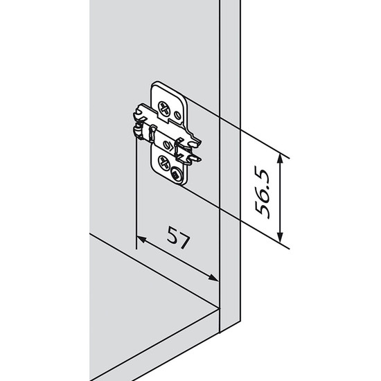 Blum 173H7130 Excenteres keresztalakú szerelőtalp