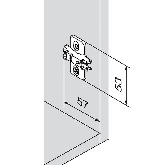 Blum 173L6100 Keresztalakú szerelőtalp