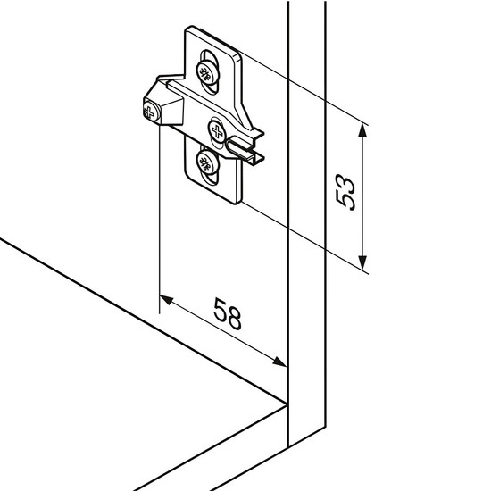 Blum 193L6100 Modul keresztalakú szerelőtalp