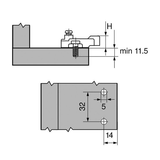 Blum 199.8130 Modul keresztalakú szerelőtalp pillérpánthoz