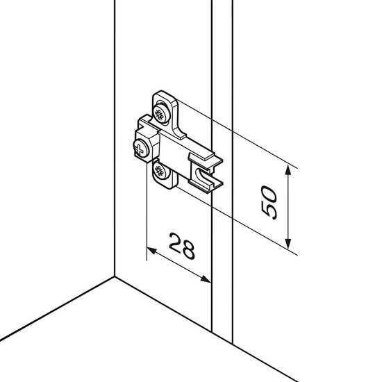 Blum 199.8130 Modul keresztalakú szerelőtalp pillérpánthoz