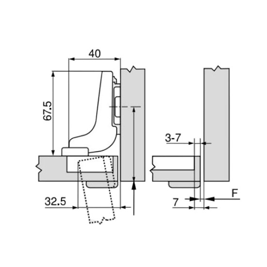 Blum 71T9750 Clip top 95° közézáródó profilajtópánt Blum 71T9750 Clip top 95° közézáródó profilajtópánt