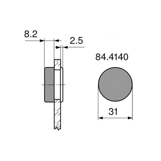 Blum 84.4140 Üvegajtópánt takaró kerek Króm Blum 84.4140 Üvegajtópánt takaró kerek Króm