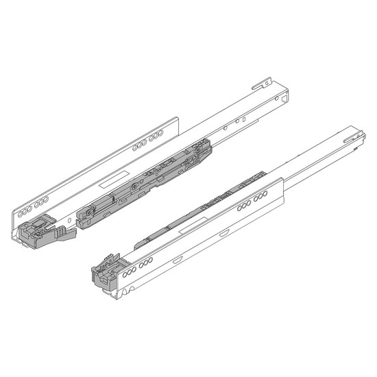 Blum Legrabox 753.5001S 500mm korpuszsín 70kg Fék/Fék+Tip-On