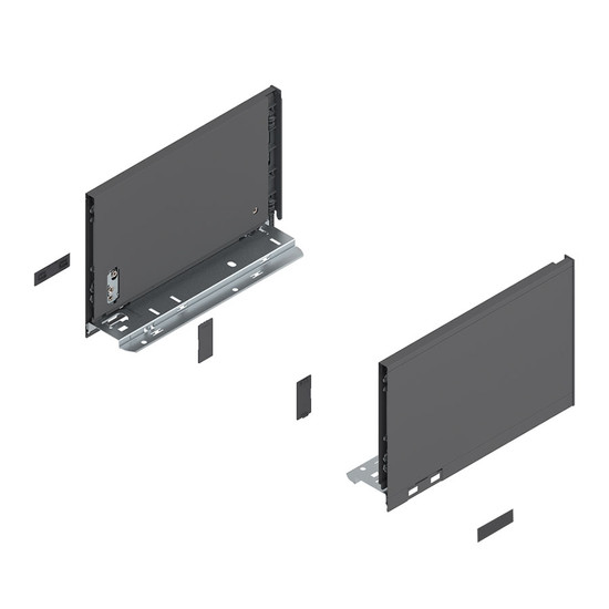 Blum Legrabox 770C2702S 177/148mm Orion szürke káva 270mm mélységű Blum Legrabox 770C2702S 177/148mm Orion szürke káva 270mm mélységű