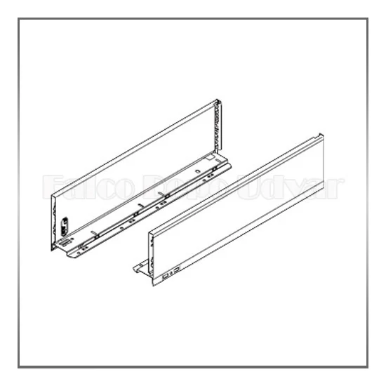 Blum Legrabox 770K5002S 128/101mm Orion szürke káva 500mm mélységű