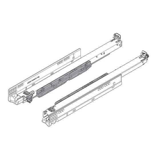 Blum Tandem MOVENTO 760H2500S 250mm korpuszsín Fék/Fék+Tip-On 40kg Blum Tandem MOVENTO 760H2500S 250mm korpuszsín Fék/Fék+Tip-On 40kg