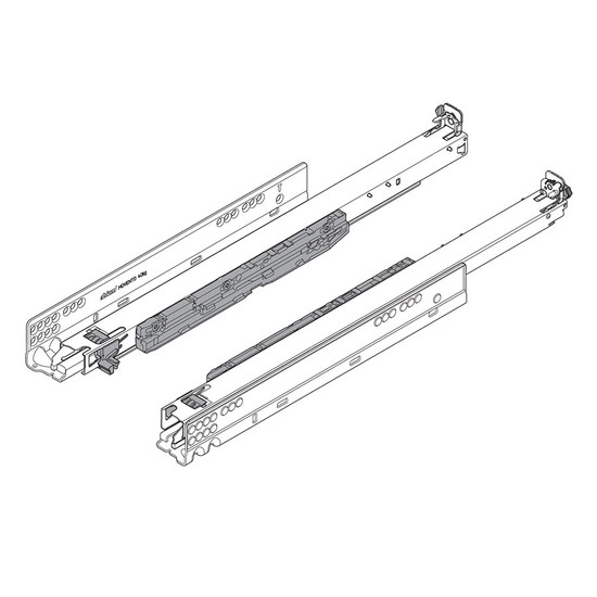 Blum Tandem MOVENTO 760H4000S 400mm korpuszsín Fék/Fék+Tip-On 40kg Blum Tandem MOVENTO 760H4000S 400mm korpuszsín Fék/Fék+Tip-On 40kg