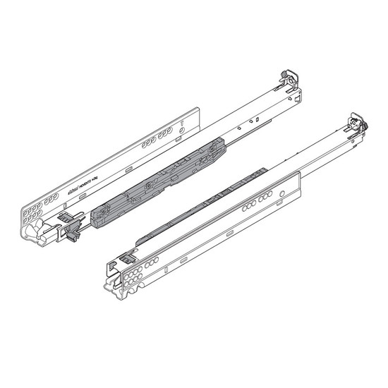 Blum Tandem MOVENTO 766H5000S 500mm korpuszsín Fék/Fék+Tip-On 70kg Blum Tandem MOVENTO 766H5000S 500mm korpuszsín Fék/Fék+Tip-On 70kg
