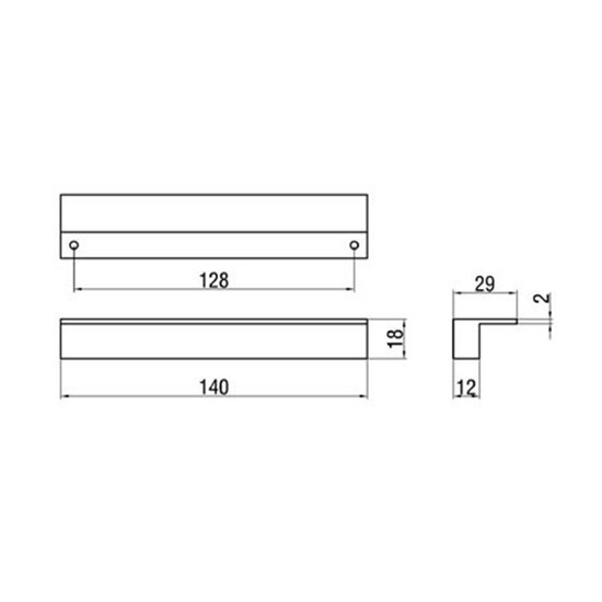 Fogantyú A003-128 Aluminium