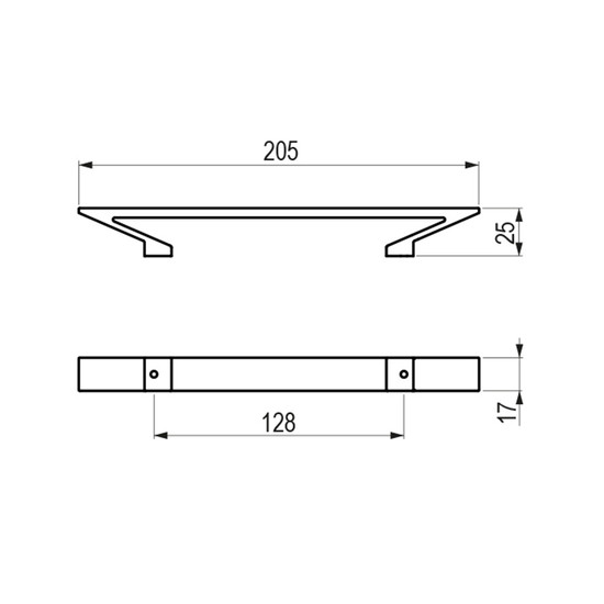 Bútorfogantyú Bench 128mm Matt Fekete Tulip Bútorfogantyú Bench 128mm Matt Fekete Tulip