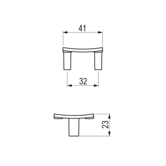 Bútorfogantyú Frame gomb 32mm Matt Fekete Tulip