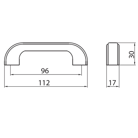 Fogantyú S 30-112 96 Tölgy Lakkozott Fa