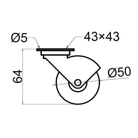 Bútorgörgő 141.050N TALPAS 50mm 45kg FEKETE Bútorgörgő 141.050N TALPAS 50mm 45kg FEKETE