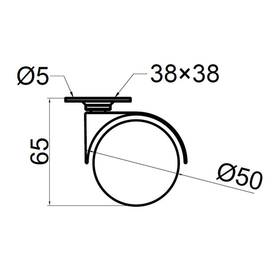 Bútorgörgő 311/P.050 TALPAS 50mm 35kg FEKETE Bútorgörgő 311/P.050 TALPAS 50mm 35kg FEKETE