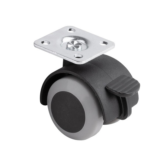 Bútorgörgő puha futófelülettel 40mm Szürke fékes Bútorgörgő puha futófelülettel 40mm Szürke fékes