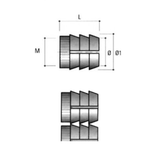 Dübel M6 BU18-10x11mm Natur