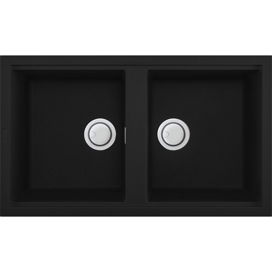 Elleci Best 450 gránit mosogató G40 Full Black 840x480mm