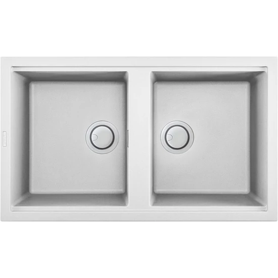 Elleci Best 450 gránit mosogató G68 Bianco Titano 840x480mm