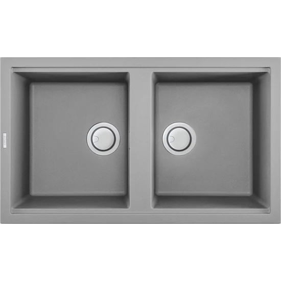 Elleci Best 450 gránit mosogató M79 Aluminium 840x480mm
