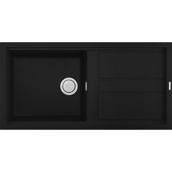 Elleci Best 480 gránit mosogató G40 Full Black 980x480mm