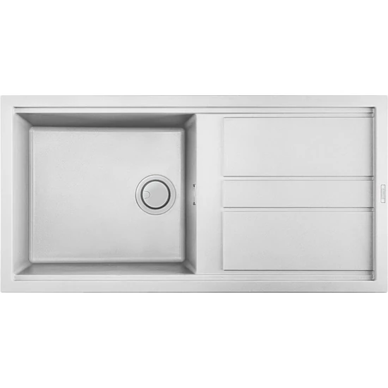 Elleci Best 480 gránit mosogató G68 Bianco Titano 980x480mm