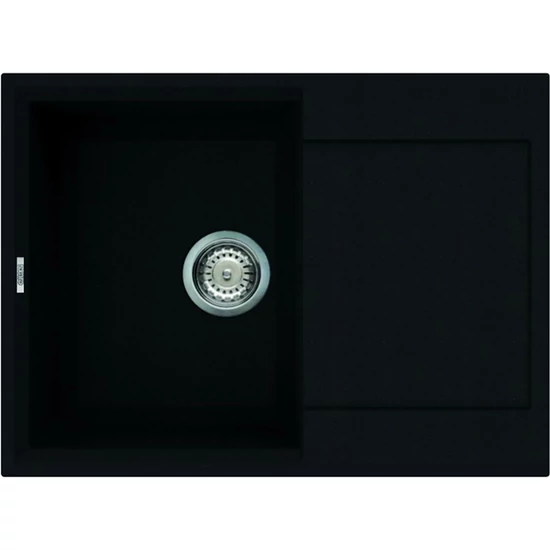 Elleci Easy 135 gránit mosogató G40 Full Black 660x480mm