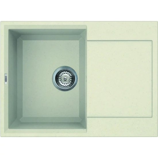 Elleci Easy 135 gránit mosogató G62 Bianco Antico 660x480mm