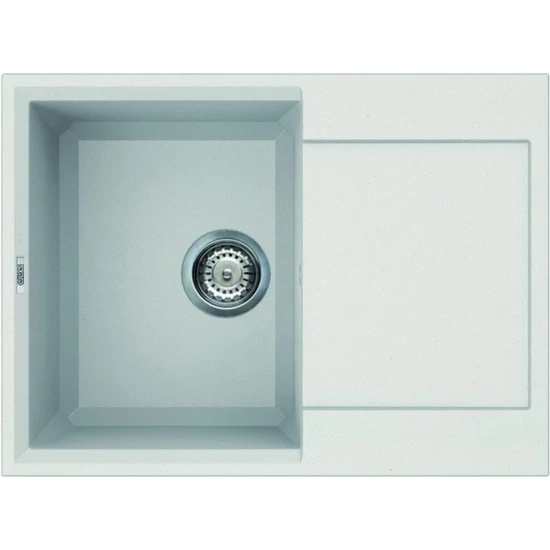 Elleci Easy 135 gránit mosogató G68 Bianco Titano 660x480mm
