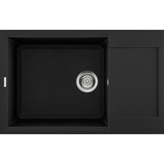 Elleci Easy 310 gránit mosogató G40 Full Black 760x480mm