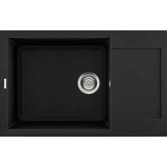 Elleci Easy 310 gránit mosogató G40 Full Black 760x480mm