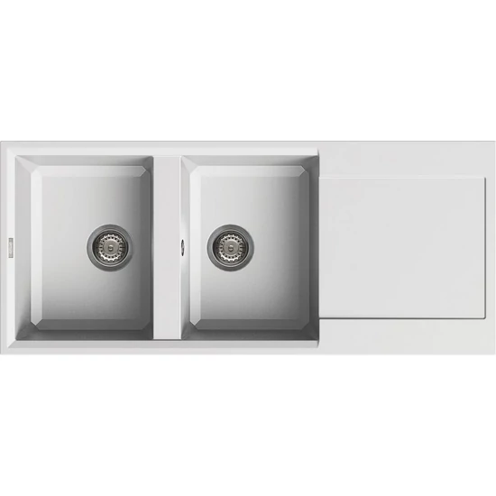 Elleci Easy 500 gránit mosogató G68 Bianco Titano 1140x480mm