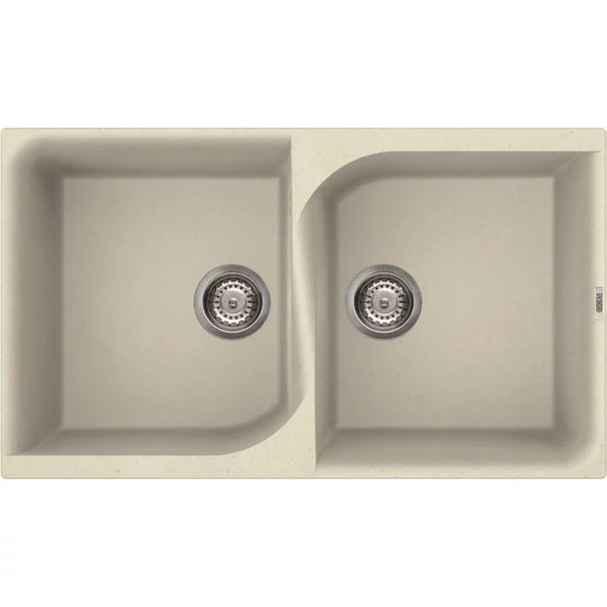 Elleci Ego 450 gránit mosogató G62 Bianco Antico 840x485mm
