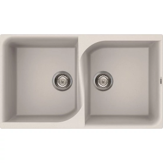 Elleci Ego 450 gránit mosogató G68 Bianco Titano 840x485mm