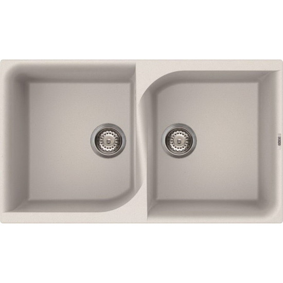 Elleci Ego 450 gránit mosogató G68 Bianco Titano 840x485mm