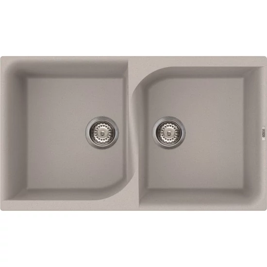Elleci Ego 450 gránit mosogató M79 Aluminium 840x485mm